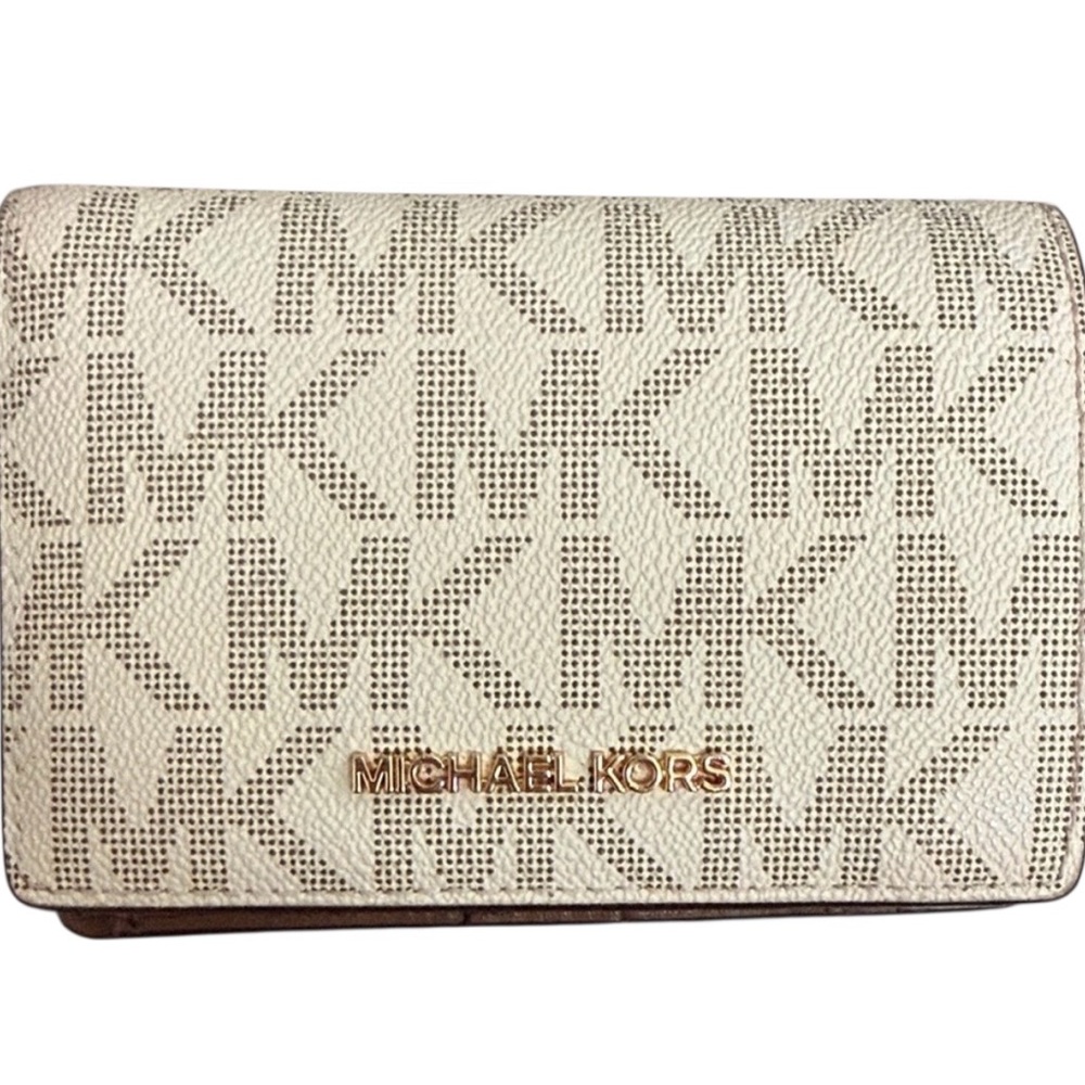 Michael Kors Cream Monogram Wallet